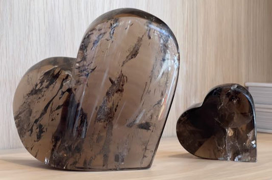 Smoky Quartz hearts for the Dad in Your Life