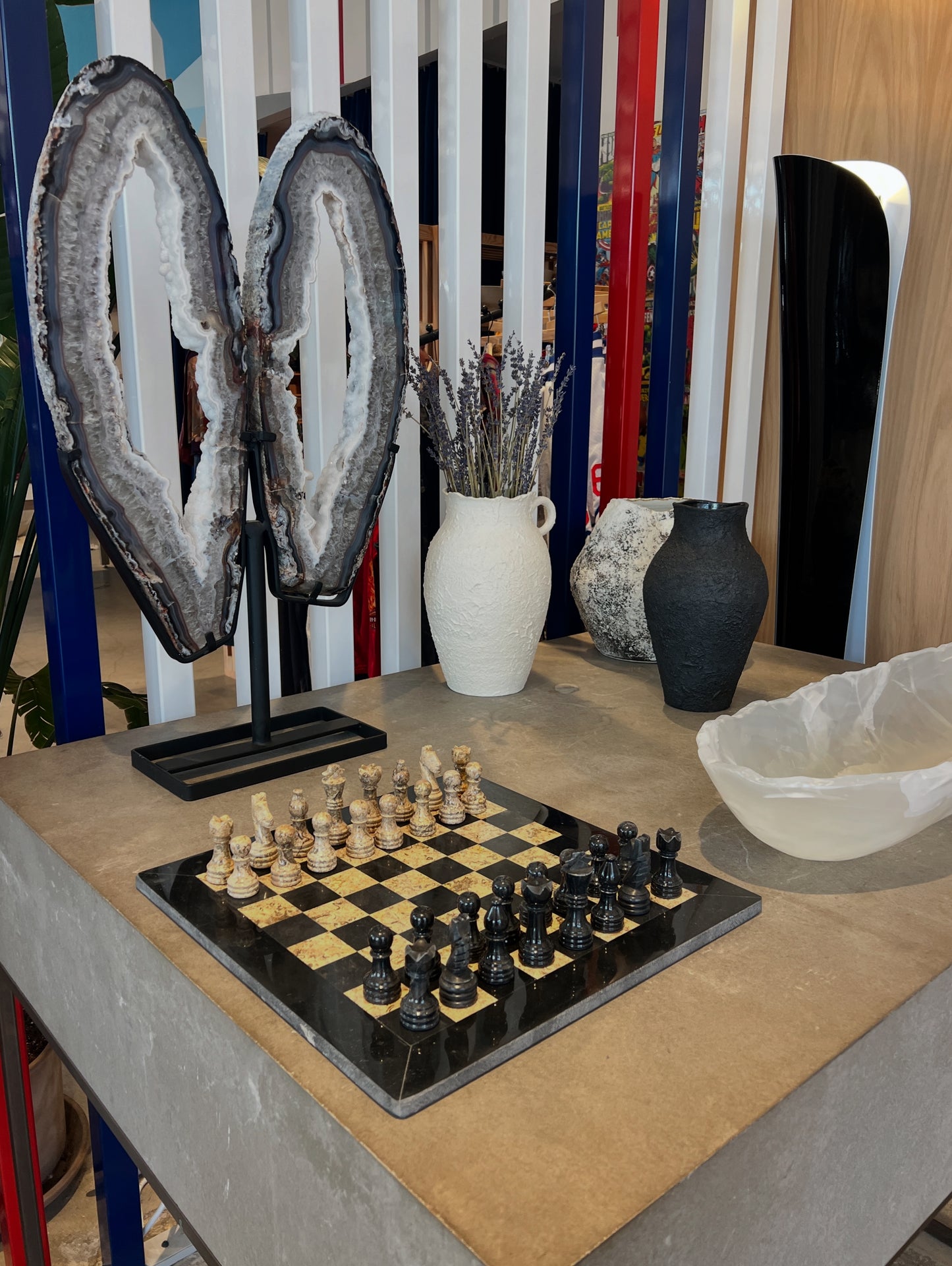 Black & Brown Onyx Chess Game