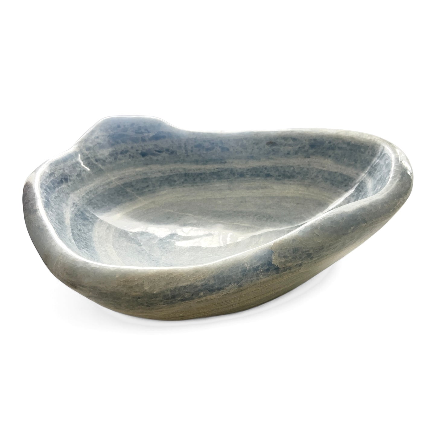 Large Blue Calcite Bowl