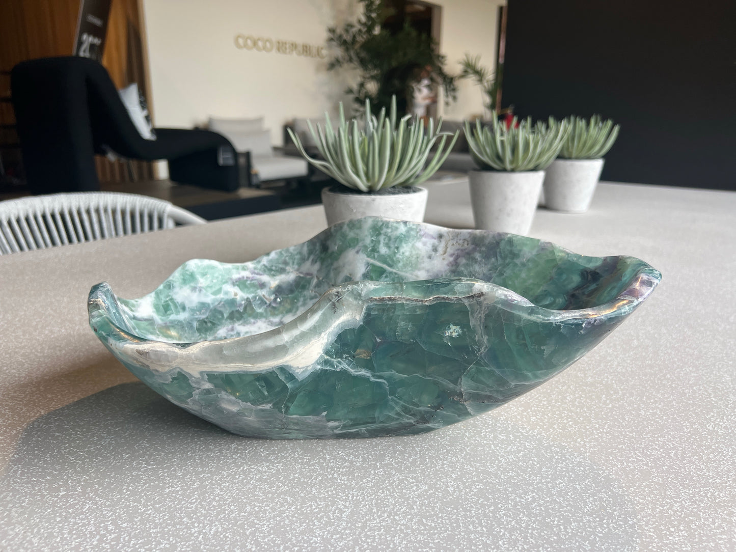 Rainbow Fluorite Crystal Bowl
