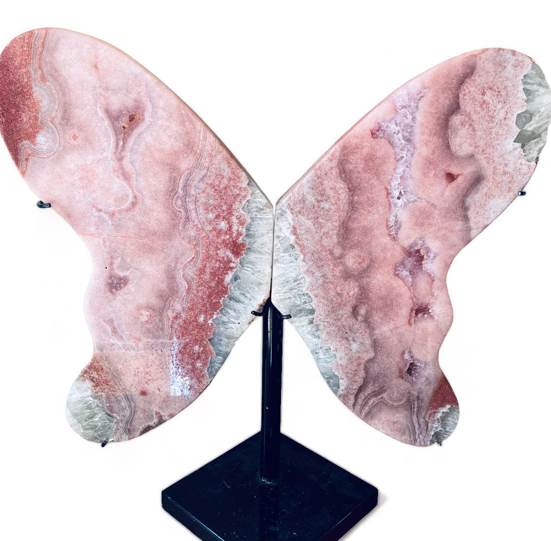 Pink Amethyst Butterfly Wings
