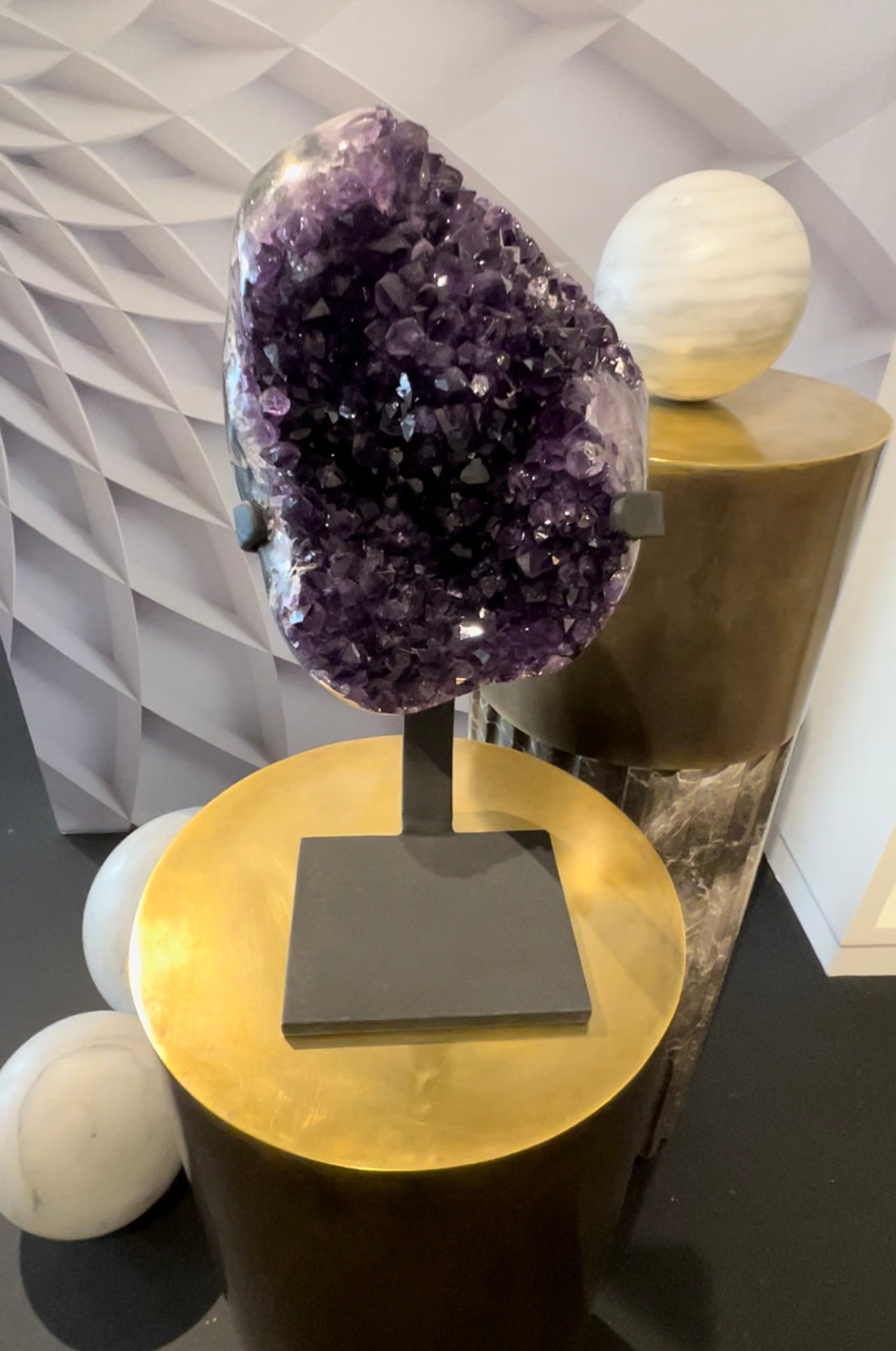 Uruguayan Amethyst Sculpture on Stand