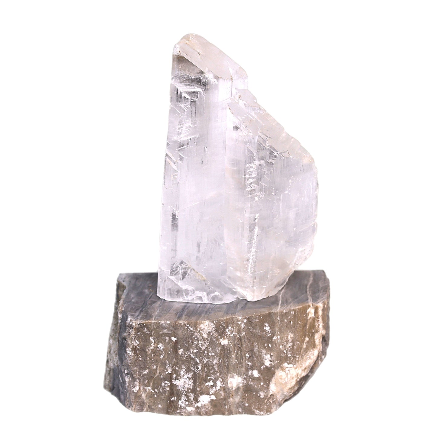 Selenite Lamp with Onyx Base