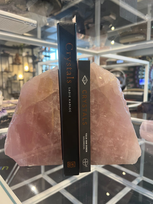 XL Rose Quartz Bookends