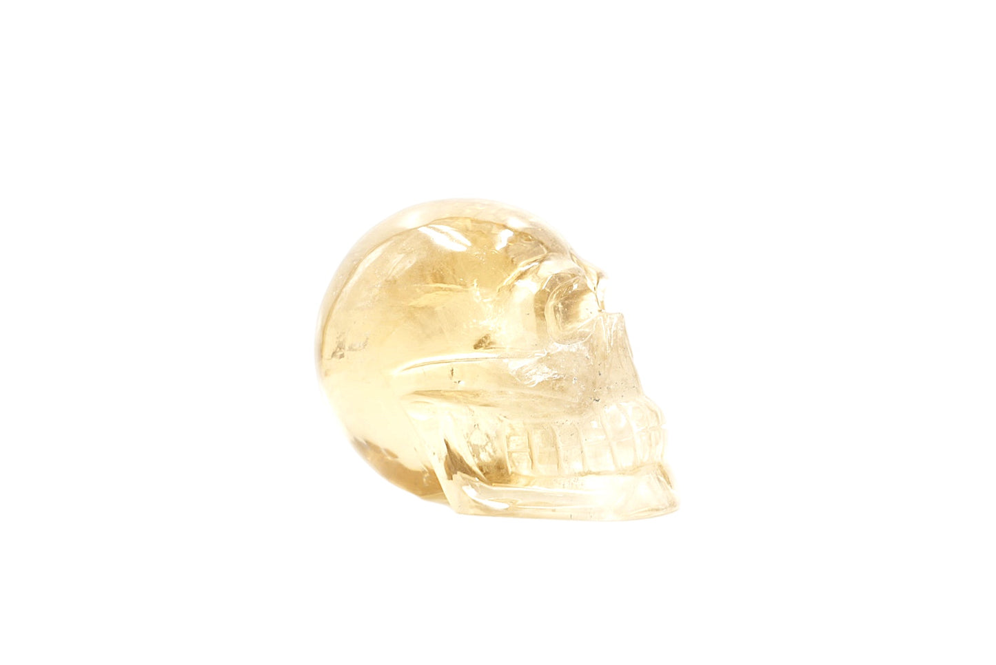 Citrine Crystal Skull Sculpture – Luxe Statement Decor