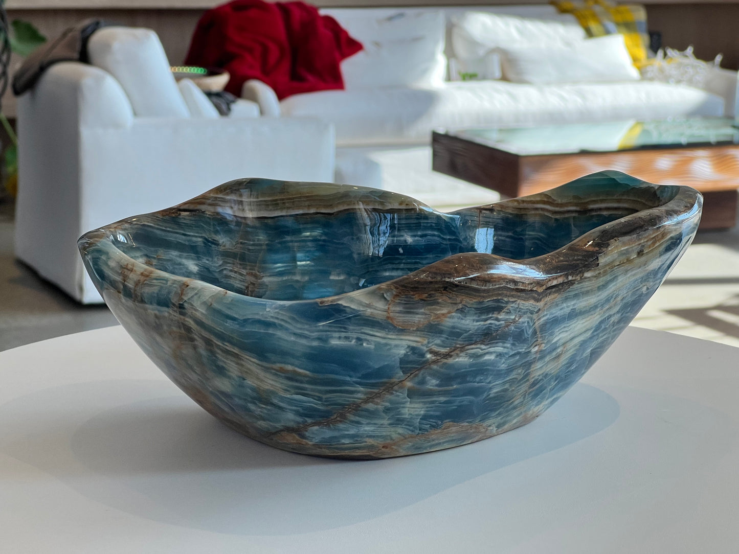 Blue Onyx Bowl from Argentina
