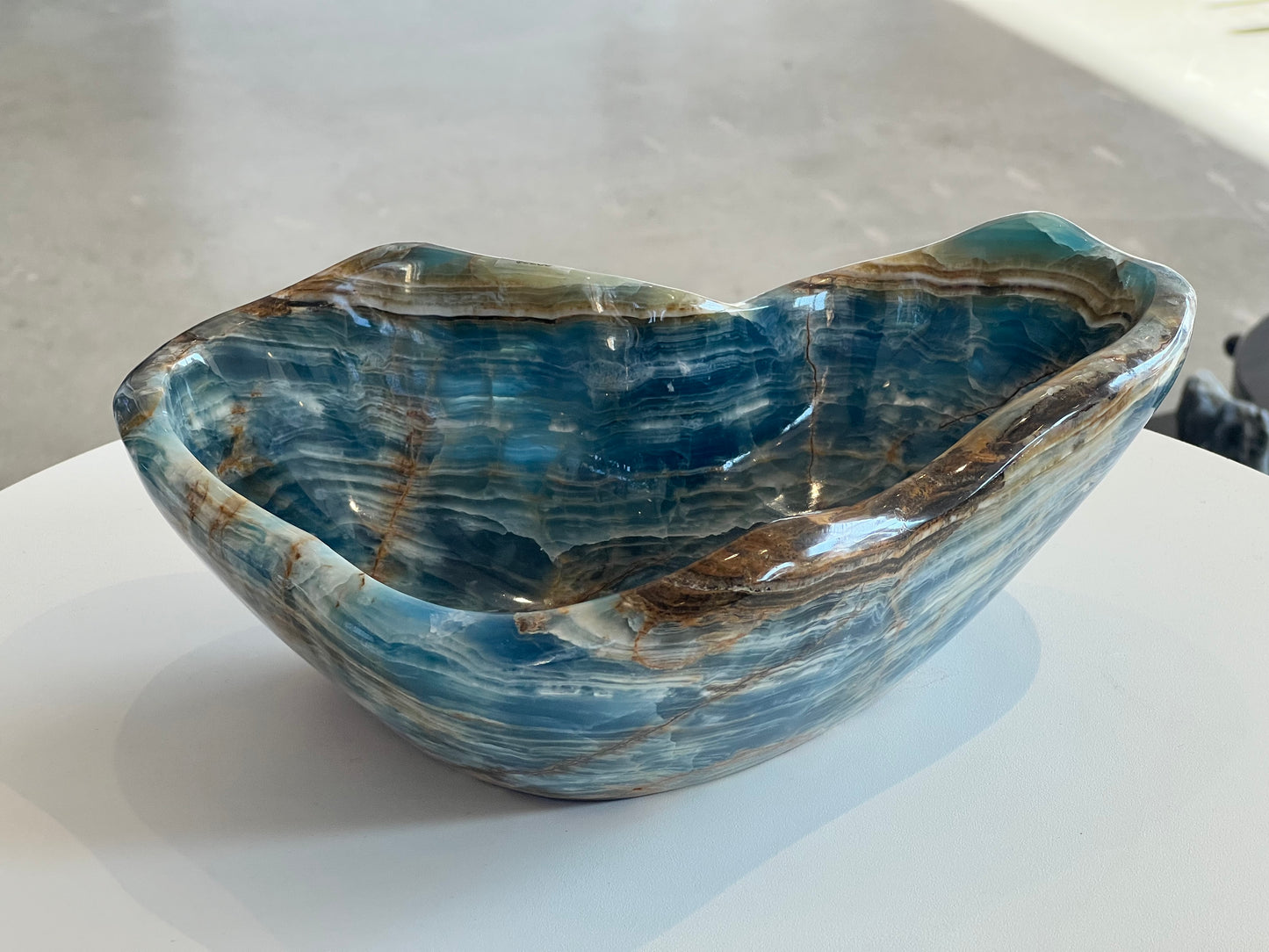 Blue Onyx Bowl from Argentina