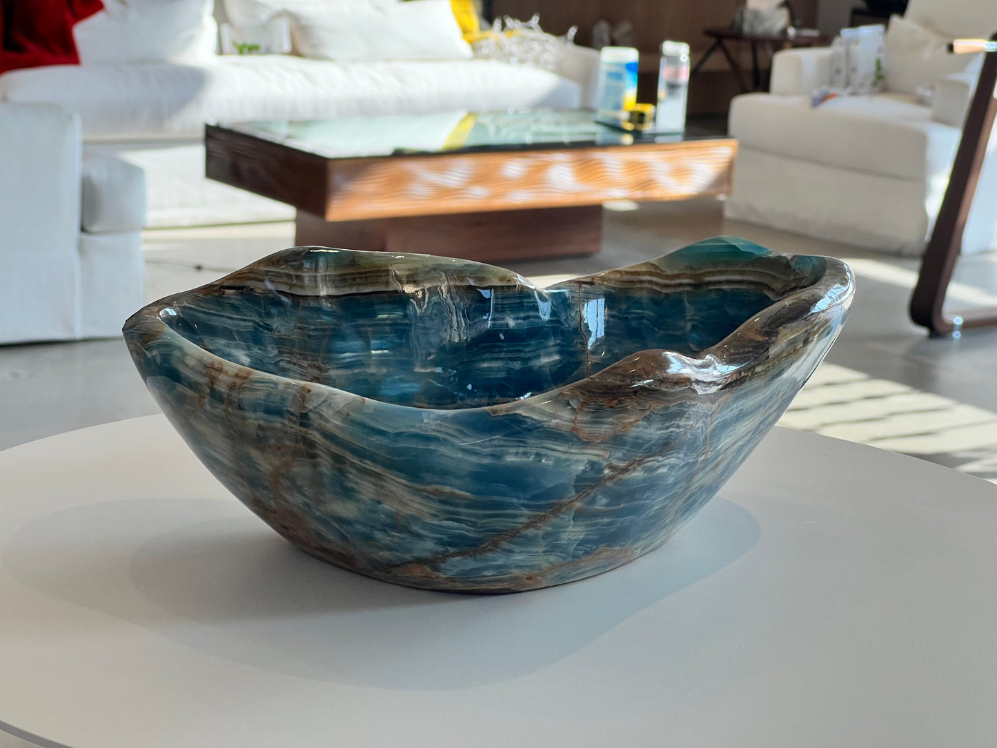 Blue Onyx Bowl from Argentina