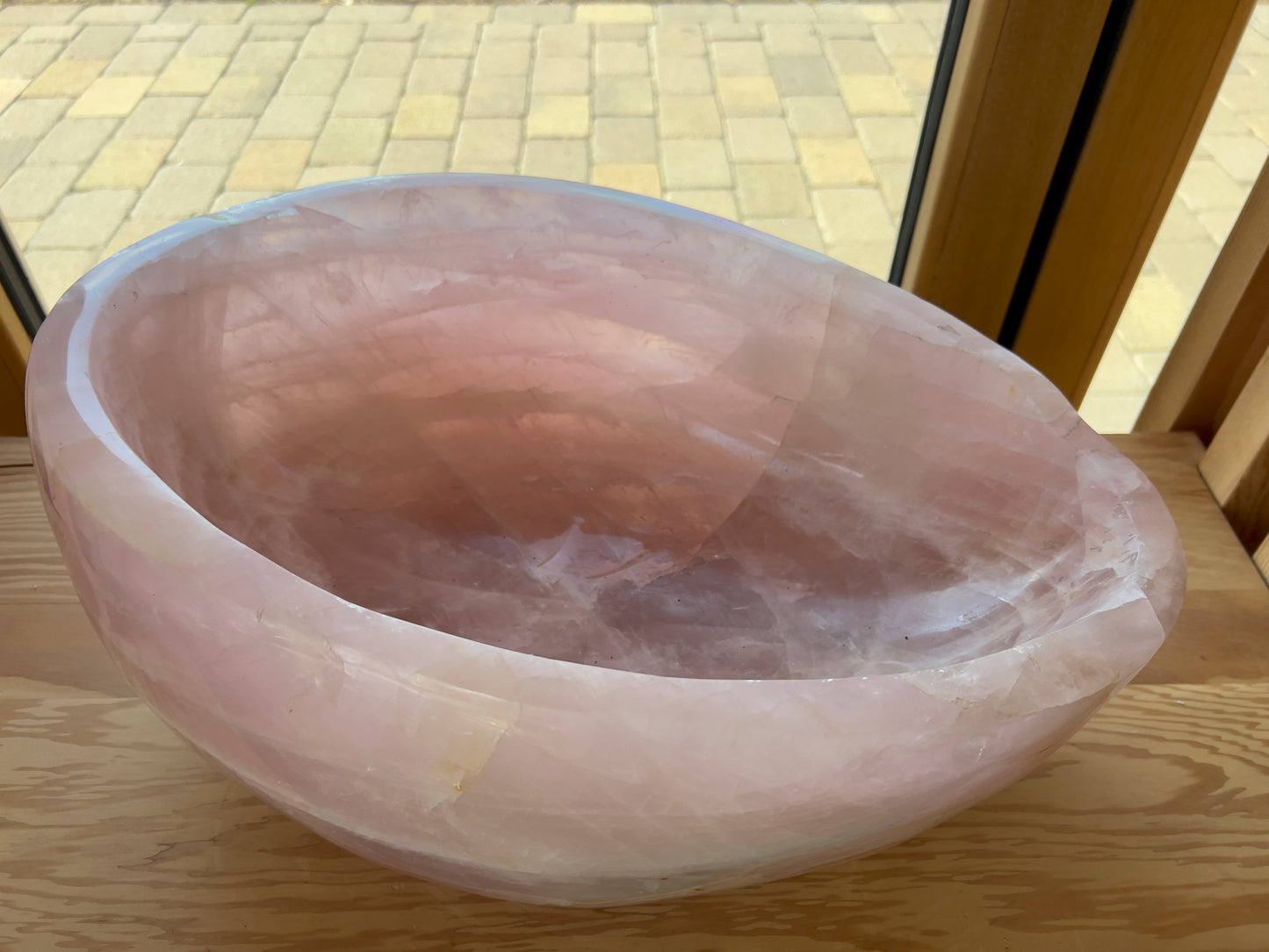 XL Hand-Carved Rose Quartz Centerpiece