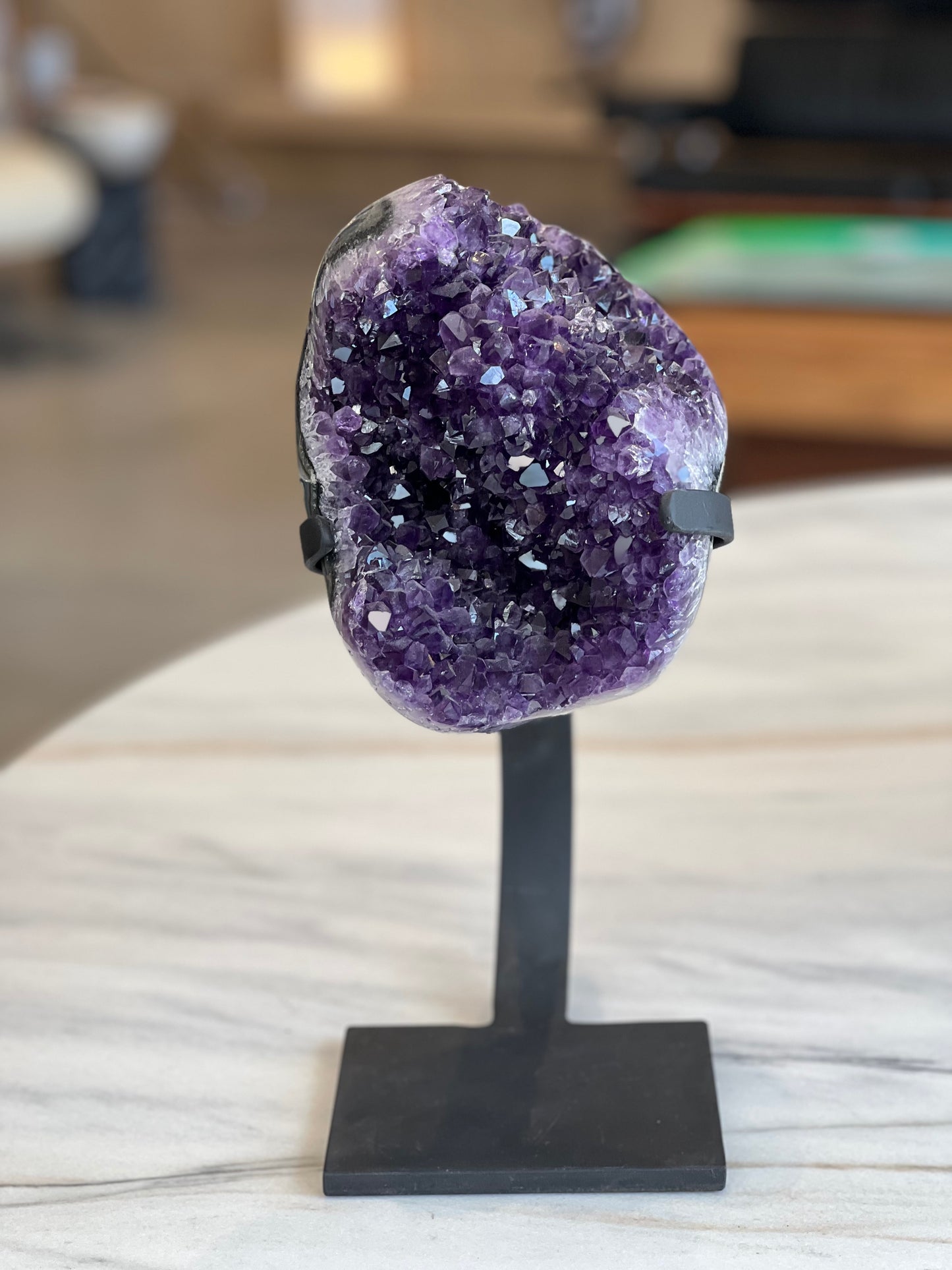 Uruguayan Amethyst Sculpture on Stand