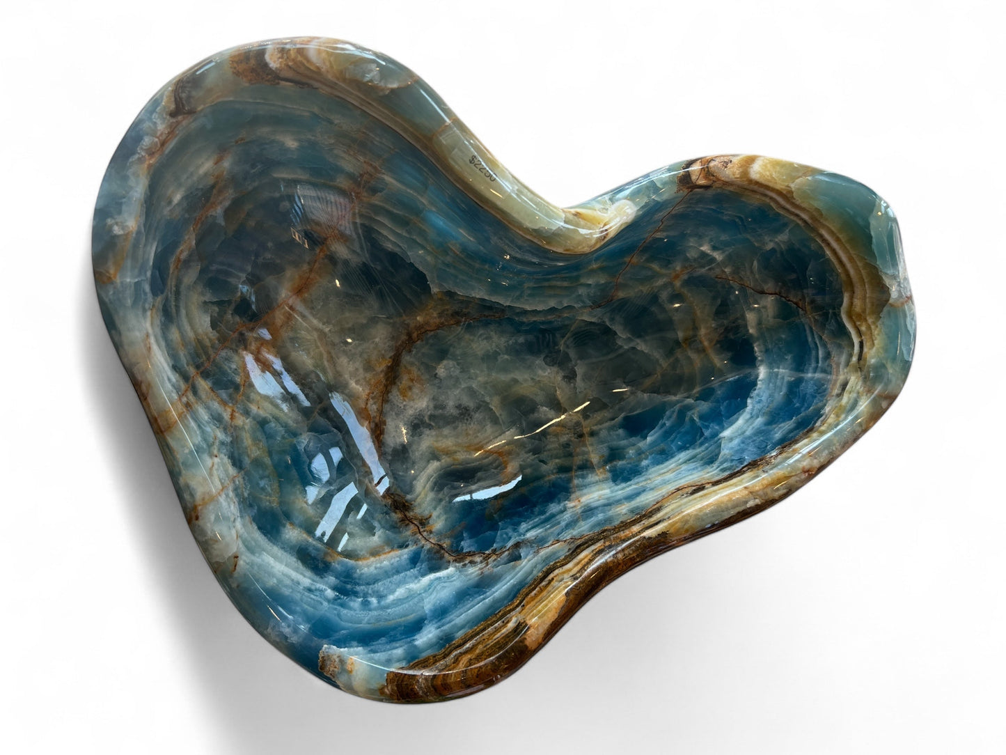 Hand-Carved Argentinian Blue Onyx Bowl