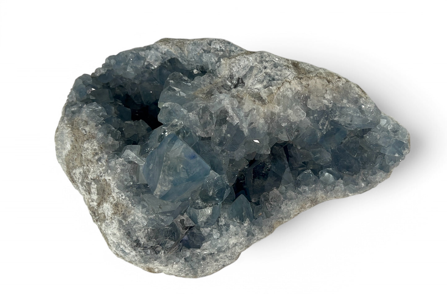 Celestite Geode Cluster from Madagascar – Decorative Crystal Accent
