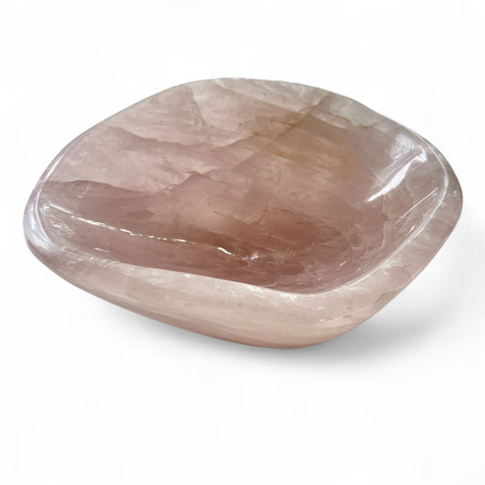 Hand Carved Rose Quartz Bowl