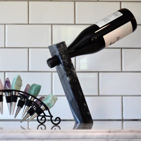 Polished Onyx Wine Bottle Holder