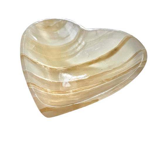 Heart Bowl Banded Calcite