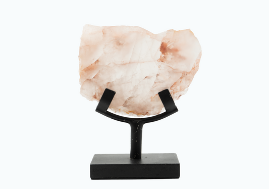 Fire Quartz Slice on Stand