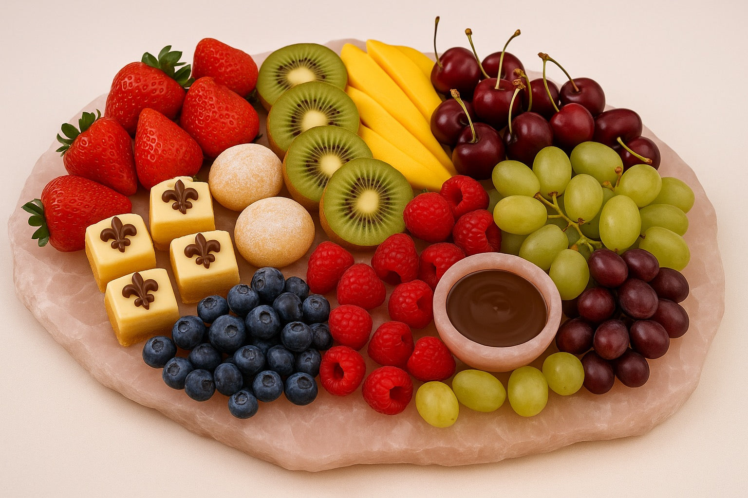 rose quarts fruit platter