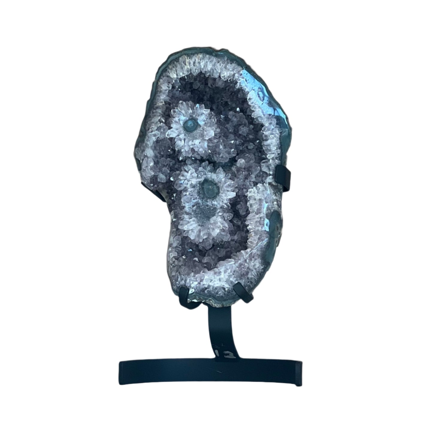 Brazilian Amethyst Stalactite Cluster on Stand – Flowering Crystal Statement