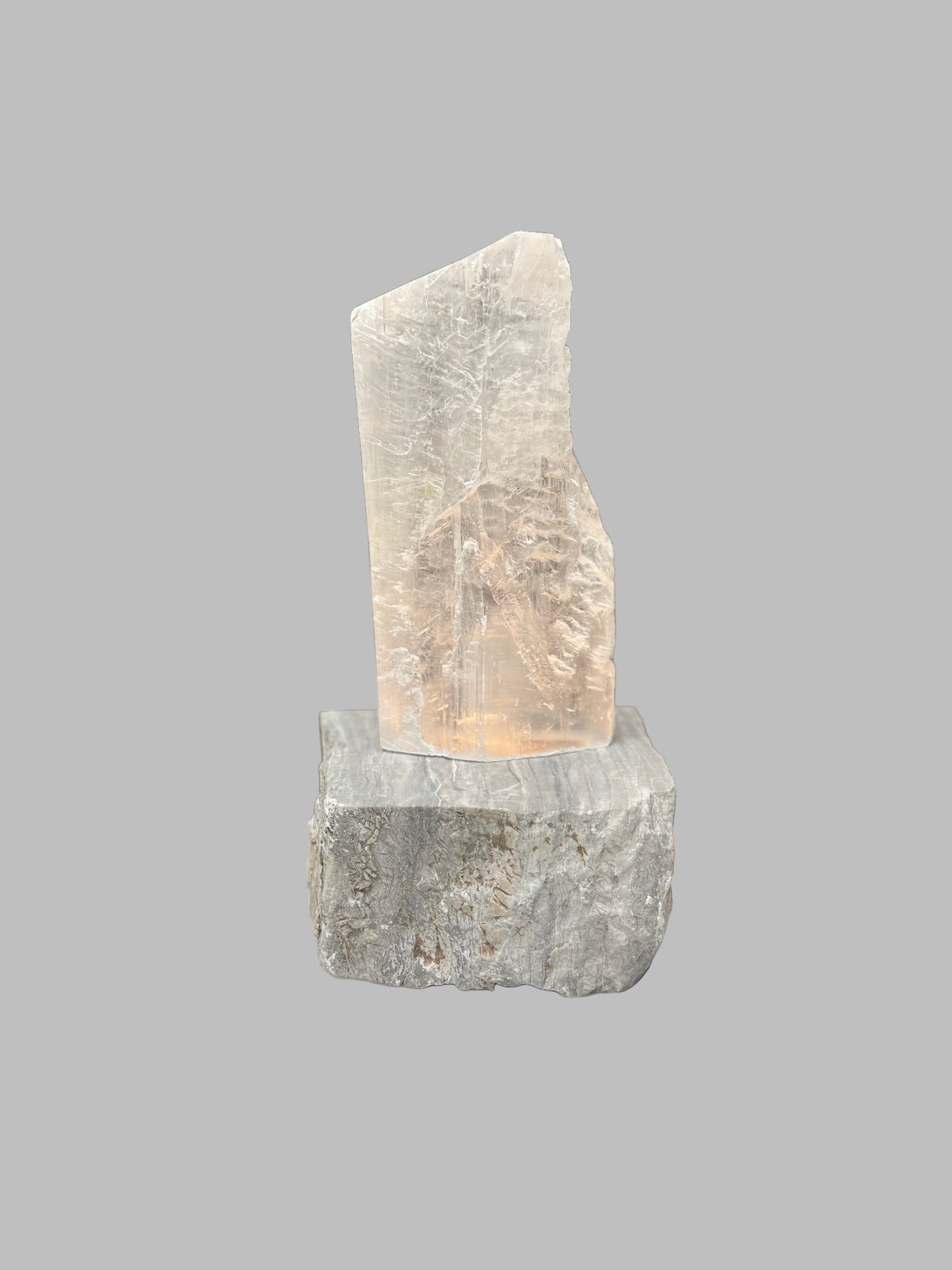 Decorative crystal lamp on onyx sculpture base