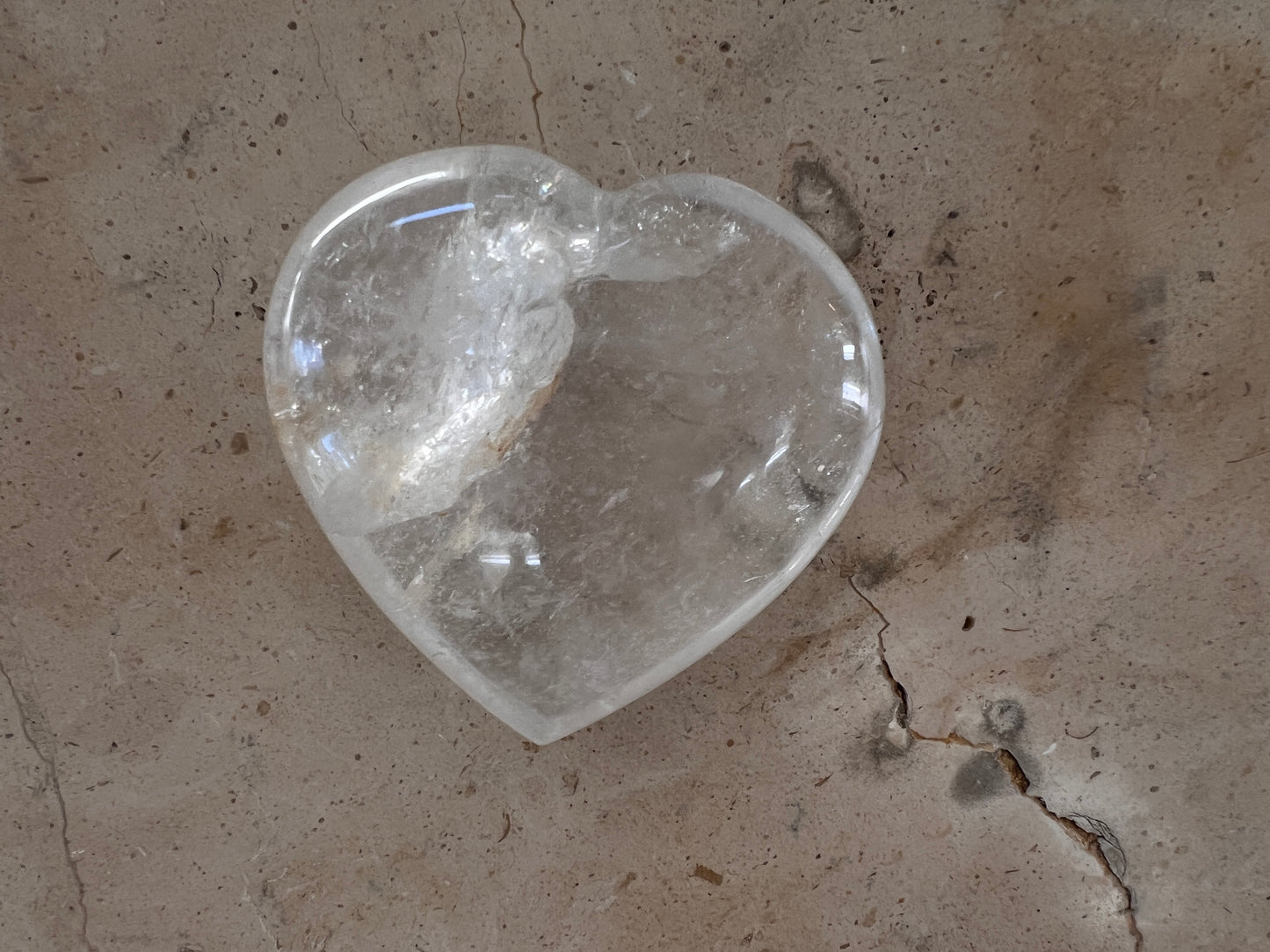 Clear Quartz Heart 3.25"
