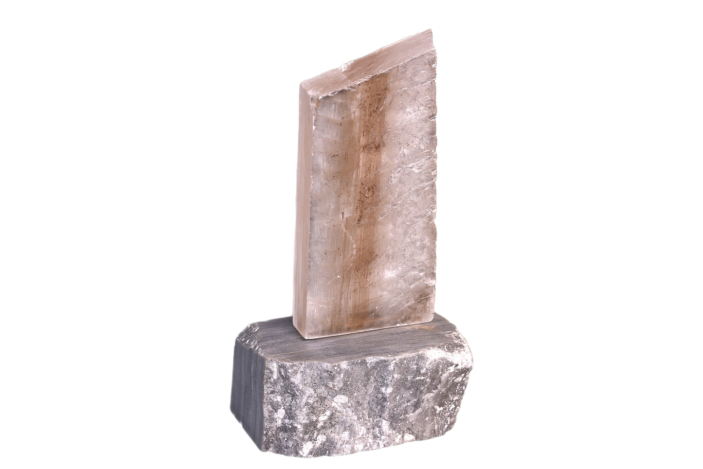 Selenite Lamp with Onyx Base