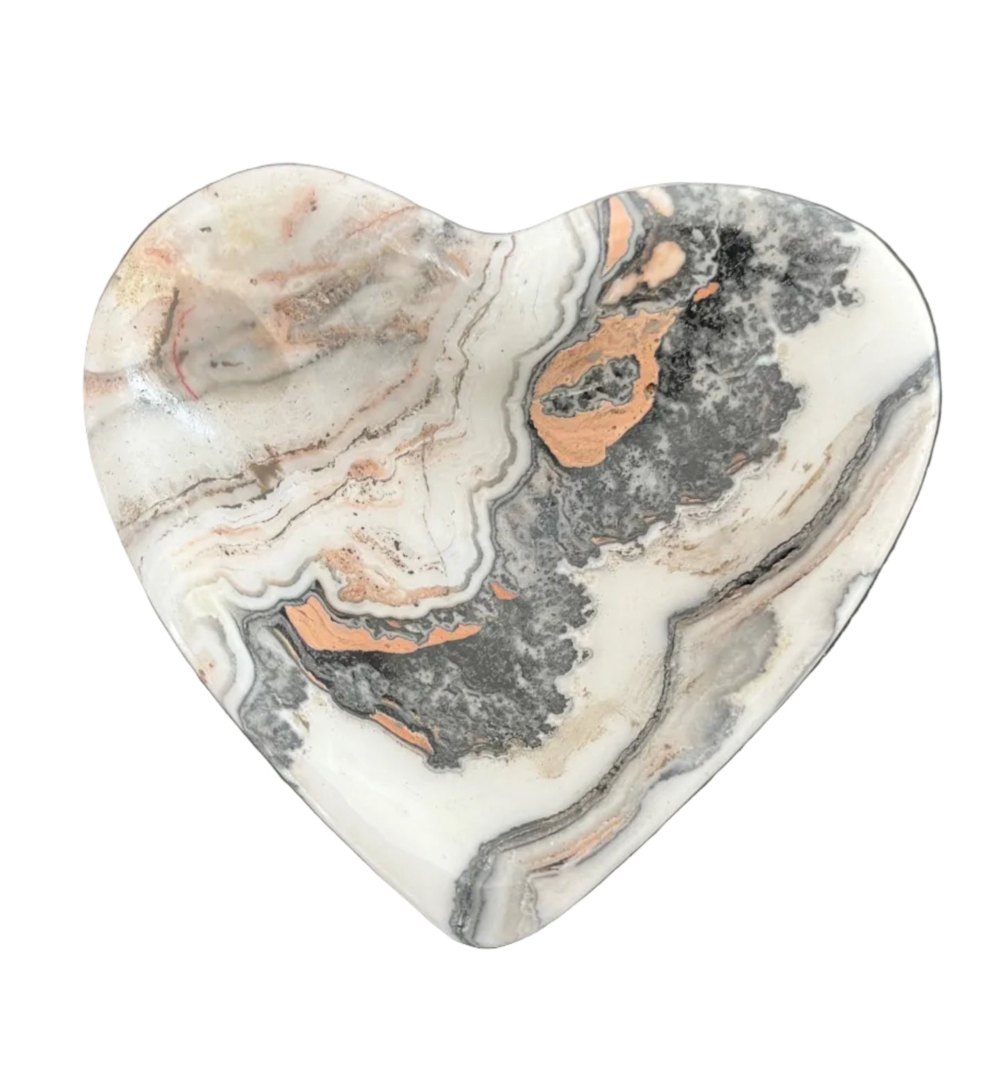 Zebra Calcite Heart Bowl