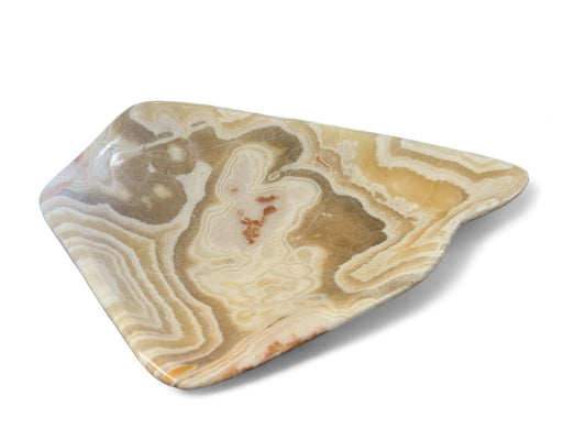 Zebra Onyx Hand-Carved Decorative Bowl – Natural Stone Centerpiece
