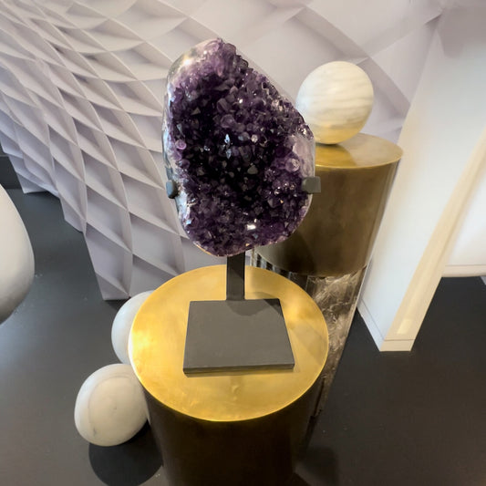 amethyst on stand