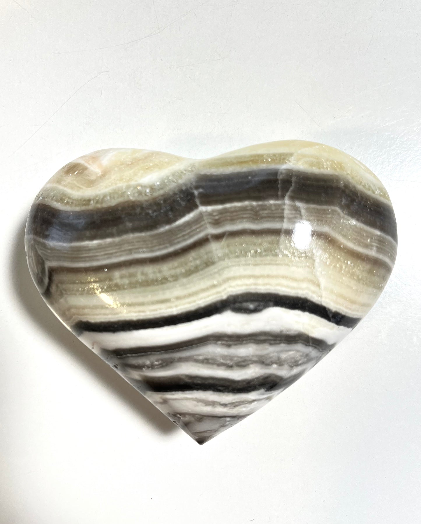 Zebra Calcite Heart