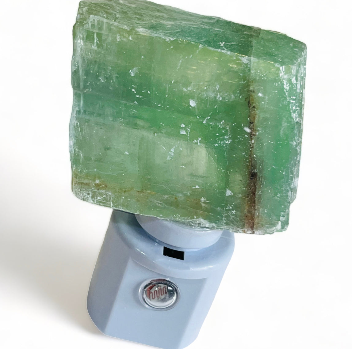 Green calcite night light